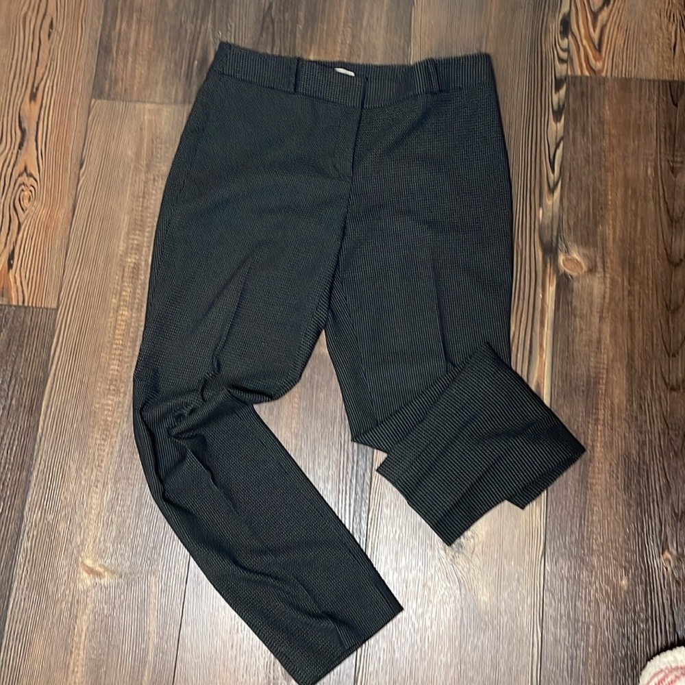 Anne Klein Black Pinstripe cigarette Trousers